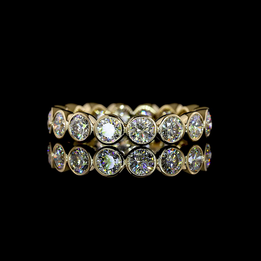 2.11 CTTW Round Lab Grown Diamond Full Eternity Sz. 6.5 (E Color and VS1 Clarity)