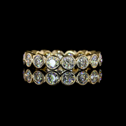 2.10 CTTW Round Lab Grown Diamond Full Eternity Sz. 6.5 (E Color and VS1 Clarity)