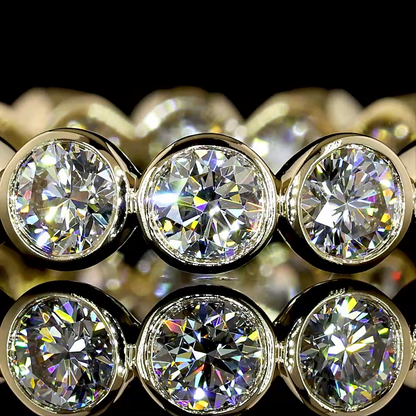 2.10 CTTW Round Lab Grown Diamond Full Eternity Sz. 6.5 (E Color and VS1 Clarity)