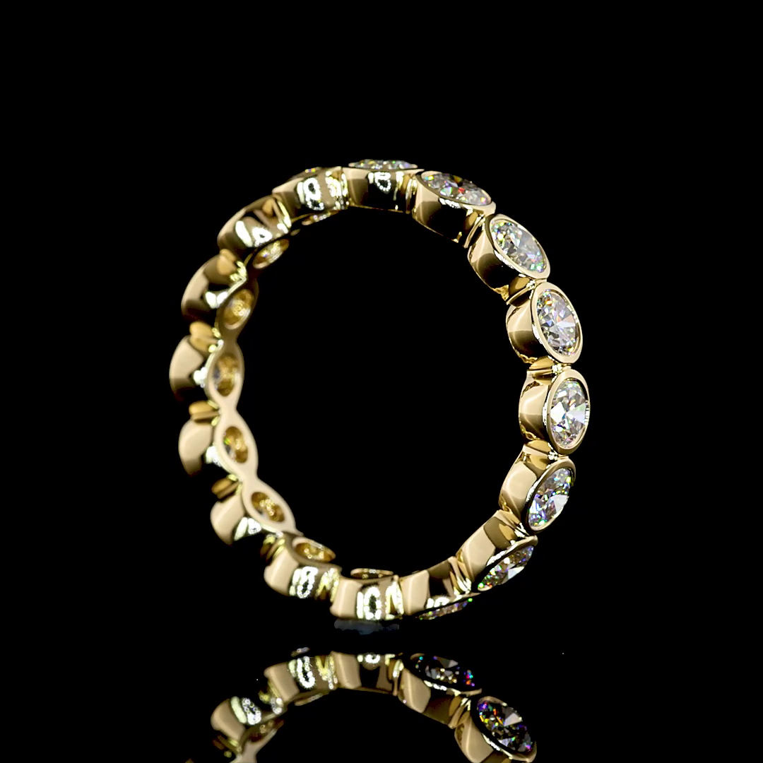 2.10 CTTW Round Lab Grown Diamond Full Eternity Sz. 6.5 (E Color and VS1 Clarity)