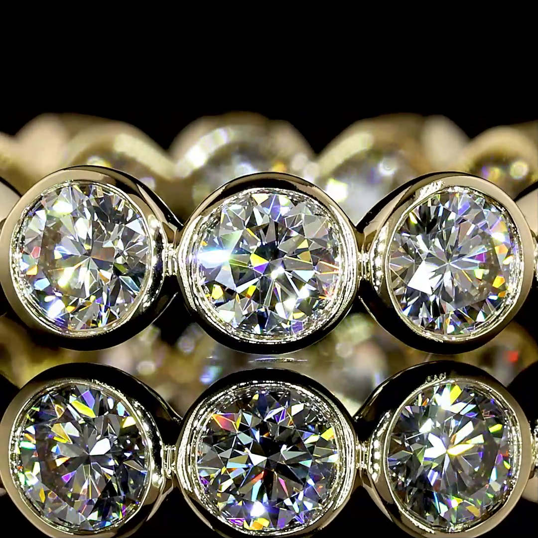 2.11 CTTW Round Lab Grown Diamond Full Eternity Sz. 6.5 (E Color and VS1 Clarity)
