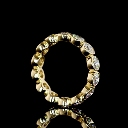 3.06 CTTW Round Lab Grown Diamond Full Eternity Sz. 6.5 (E Color and VS1 Clarity)