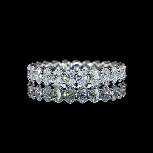 2.23 CTTW Oval Lab Grown Diamond Full Eternity Sz. 6.5 (E Color and VS1 Clarity)