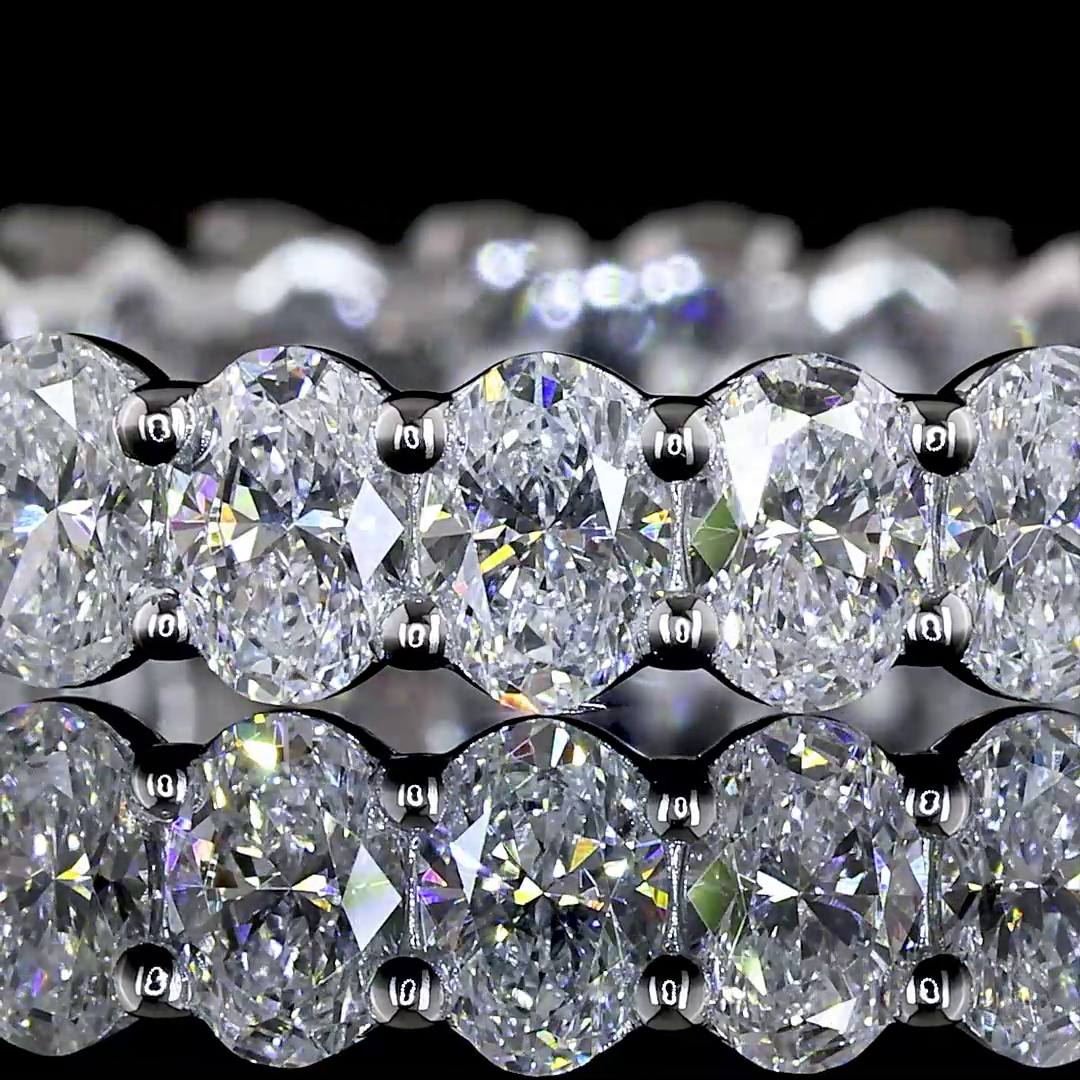 2.23 CTTW Oval Lab Grown Diamond Full Eternity Sz. 6.5 (E Color and VS1 Clarity)