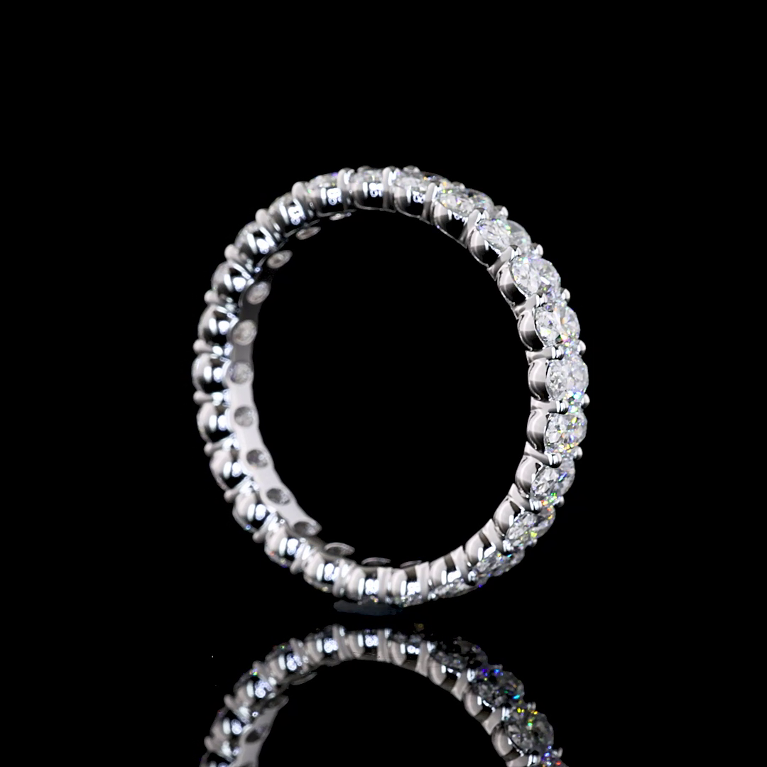 2.23 CTTW Oval Lab Grown Diamond Full Eternity Sz. 6.5 (E Color and VS1 Clarity)