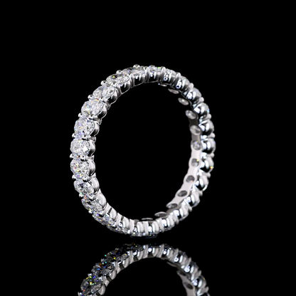 2.23 CTTW Oval Lab Grown Diamond Full Eternity Sz. 6.5 (E Color and VS1 Clarity)
