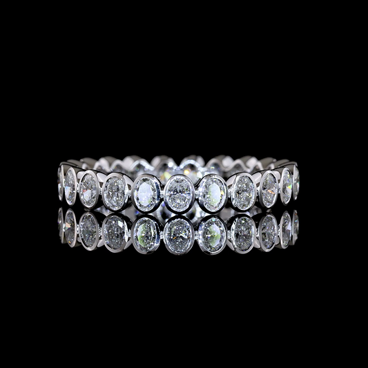 1.09 CTTW Oval Lab Grown Diamond Full Eternity Sz. 6.5