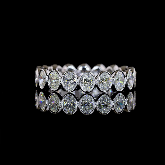 2.08 CTTW Oval Lab Grown Diamond Full Eternity Sz. 6.5 (E Color and VS1 Clarity)