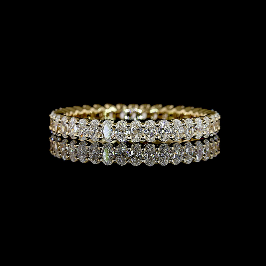 1.11 CTTW Oval Lab Grown Diamond Full Eternity Sz. 6.5 (E Color and VS1 Clarity)