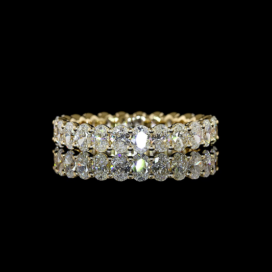 2.27 CTTW Oval Lab Grown Diamond Full Eternity Sz. 6.5 (E Color and VS1 Clarity)