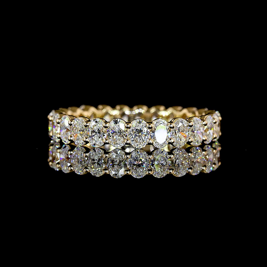 1.97 CTTW Oval Lab Grown Diamond Full Eternity Sz. 6.5 (E Color and VS1 Clarity)