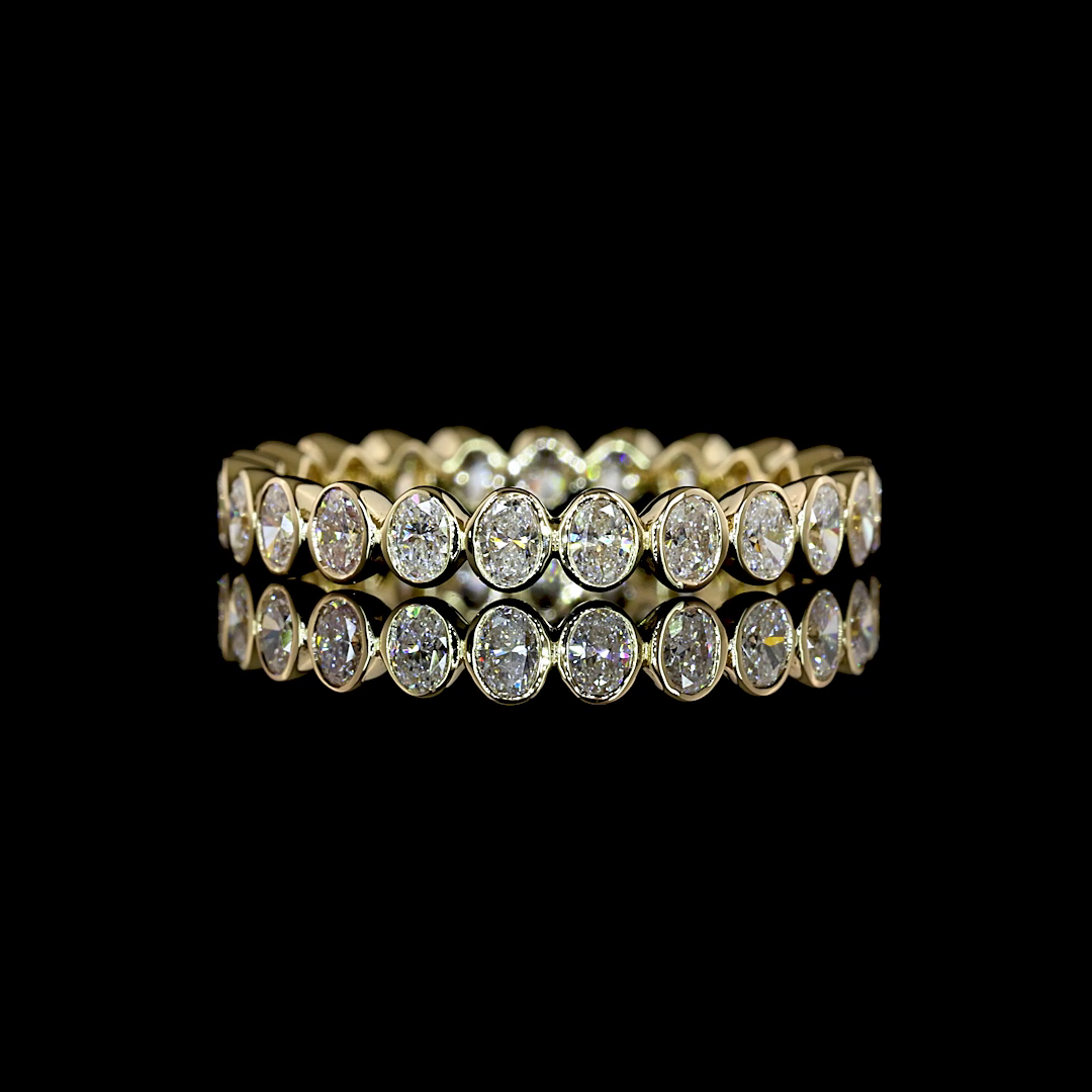 1.07 CTTW Oval Lab Grown Diamond Full Eternity Sz. 6.5 (E Color and VS1 Clarity)