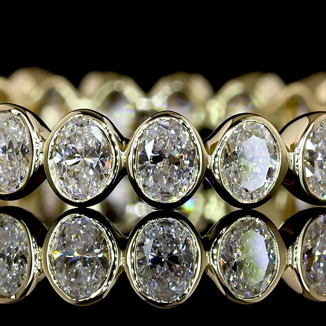 1.07 CTTW Oval Lab Grown Diamond Full Eternity Sz. 6.5 (E Color and VS1 Clarity)