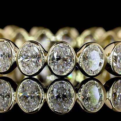 1.07 CTTW Oval Lab Grown Diamond Full Eternity Sz. 6.5 (E Color and VS1 Clarity)