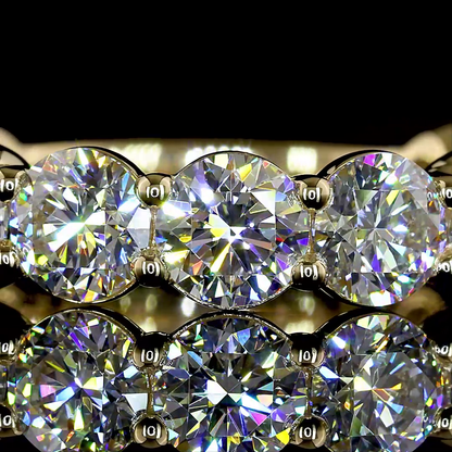 3.95 CTTW Round Lab Grown Diamond 3/4 Eternity Band Sz. 6 (E Color and VS1 Clarity)