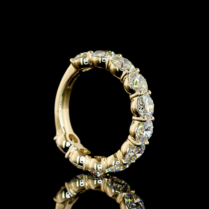 3.95 CTTW Round Lab Grown Diamond 3/4 Eternity Band Sz. 6 (E Color and VS1 Clarity)