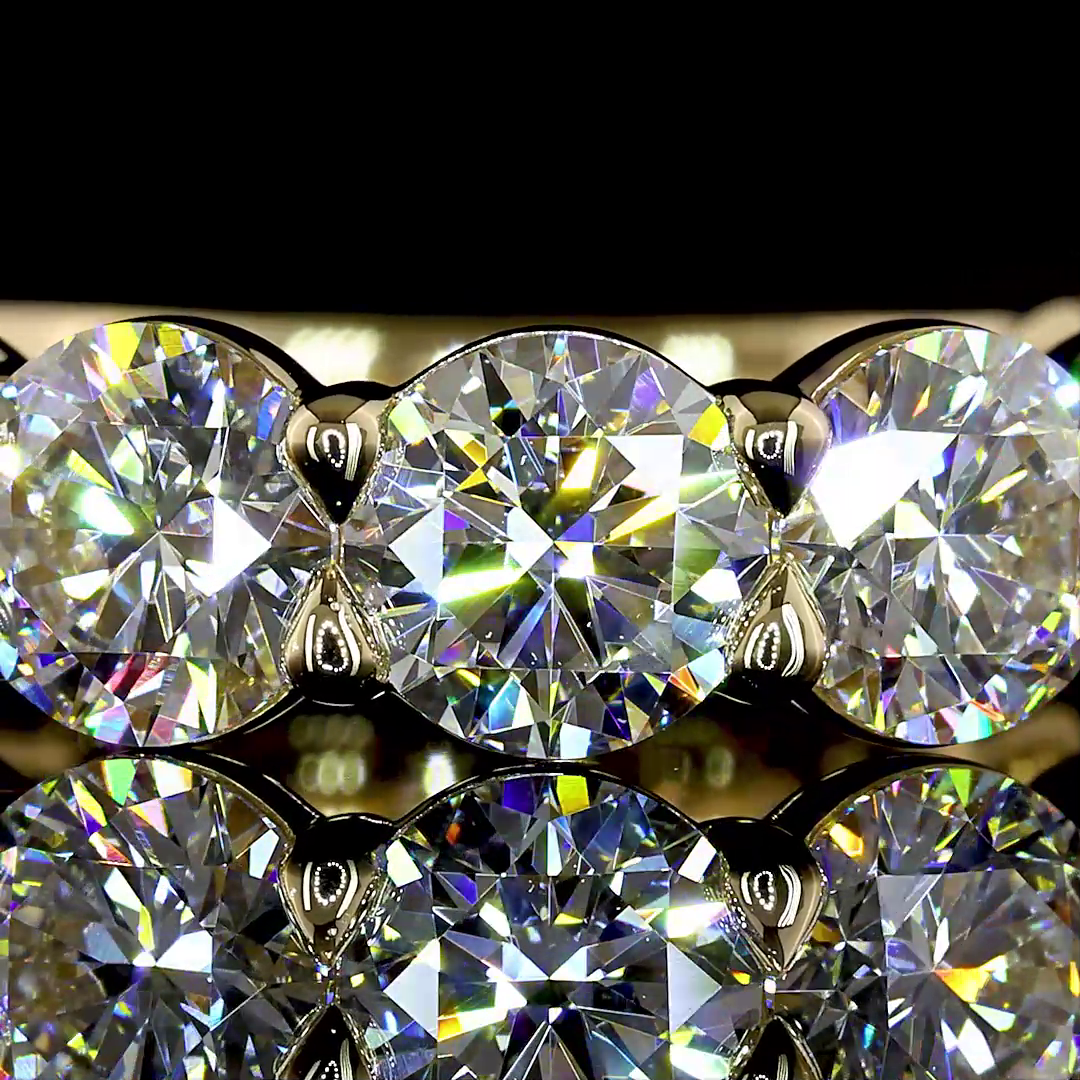 5.03 CTTW Round Lab Grown Diamond 3/4 Eternity Band Sz. 6 (E Color and VS1 Clarity)