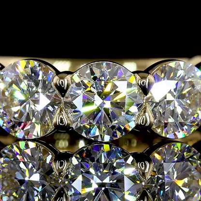 5.03 CTTW Round Lab Grown Diamond 3/4 Eternity Band Sz. 6 (E Color and VS1 Clarity)