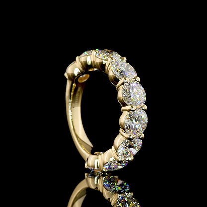 5.03 CTTW Round Lab Grown Diamond 3/4 Eternity Band Sz. 6 (E Color and VS1 Clarity)