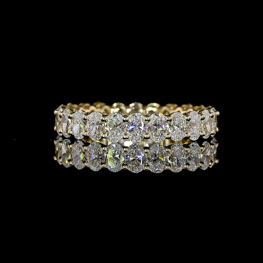 2.57 CTTW Oval Lab Grown Diamond Full Eternity Sz. 6.5 (E Color and VS2 Clarity)
