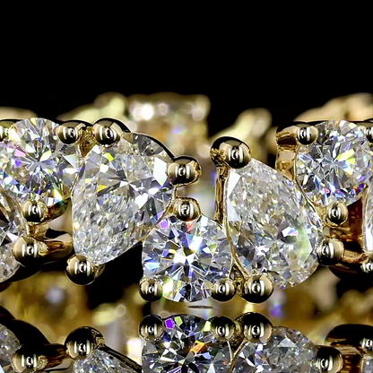 2.35 CTTW Pear Lab Grown Diamond Full Eternity Sz. 6 (E Color and VS1 Clarity)
