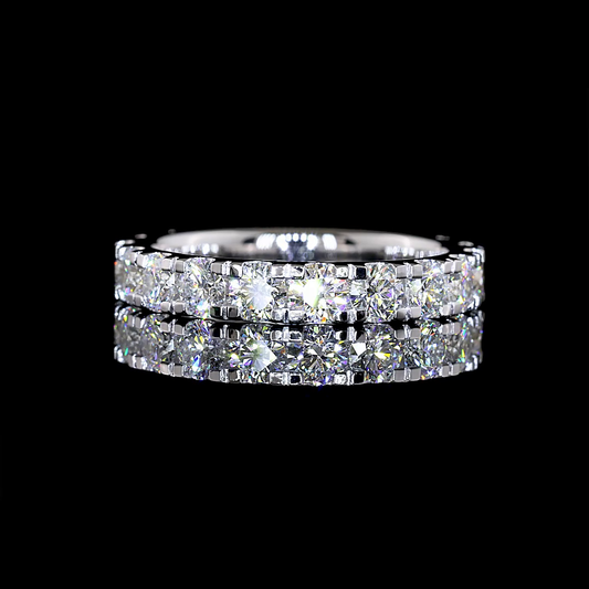 2.01 CTTW Round Lab Grown Diamond Full Eternity Sz. 5.25 (E Color and VS1 Clarity)