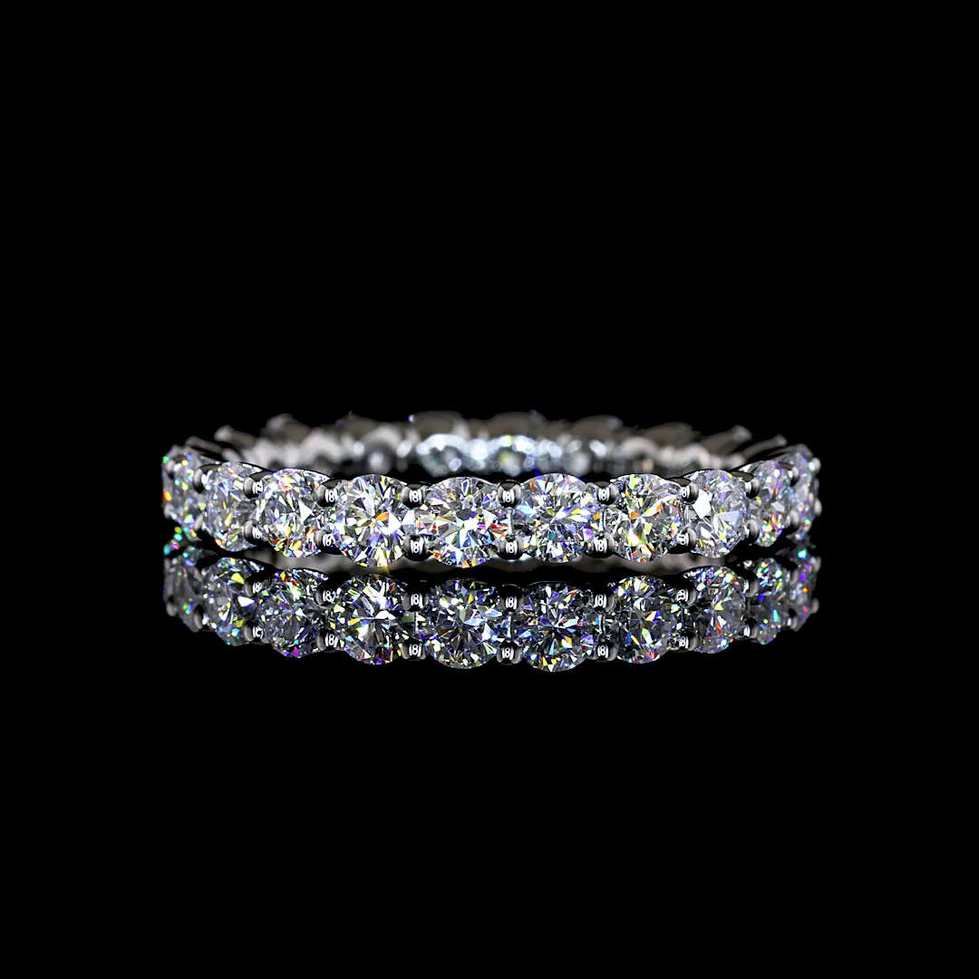 1.67 CTTW Round Lab Grown Diamond Full Eternity Sz. 5.25 (E Color and VS1 Clarity)