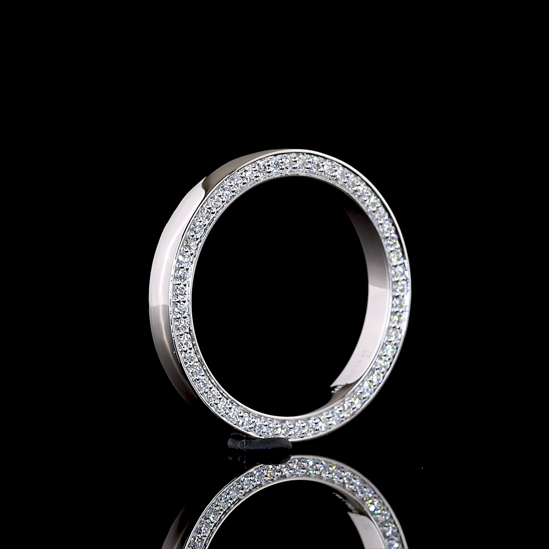 0.46 CTTW Round Lab Grown Diamond Full Eternity Sz. 5.25 (E Color and VS1 Clarity)