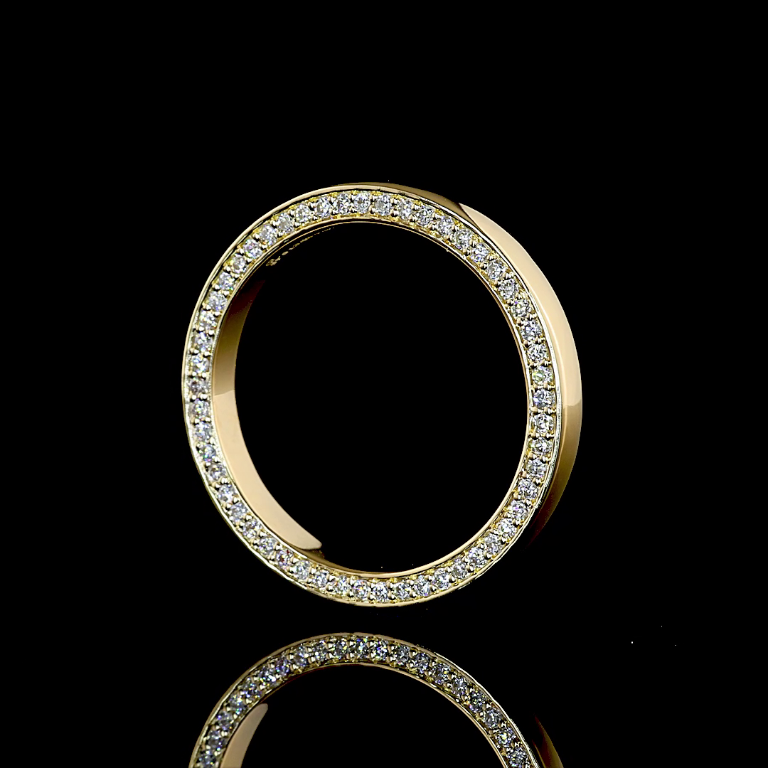 0.46 CTTW Round Lab Grown Diamond Full Eternity Sz. 5.75 (E Color and VS1 Clarity)