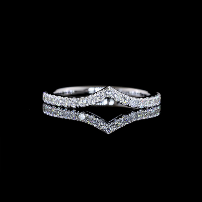 0.25 CTTW Round Lab Grown Diamond Half Eternity Band Sz. 4.5 (E Color and VS1 Clarity)