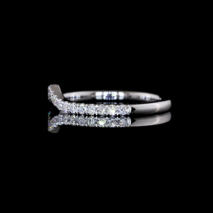 0.25 CTTW Round Lab Grown Diamond Half Eternity Band Sz. 4.5 (E Color and VS1 Clarity)