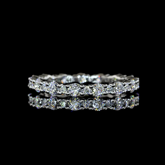 1.08 CTTW Round Lab Grown Diamond Full Eternity Sz. 7 (E Color and VS1 Clarity)