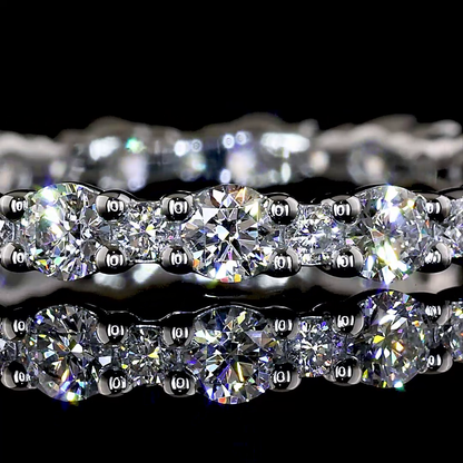 1.08 CTTW Round Lab Grown Diamond Full Eternity Sz. 7 (E Color and VS1 Clarity)