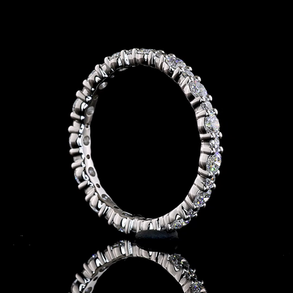 1.08 CTTW Round Lab Grown Diamond Full Eternity Sz. 7 (E Color and VS1 Clarity)