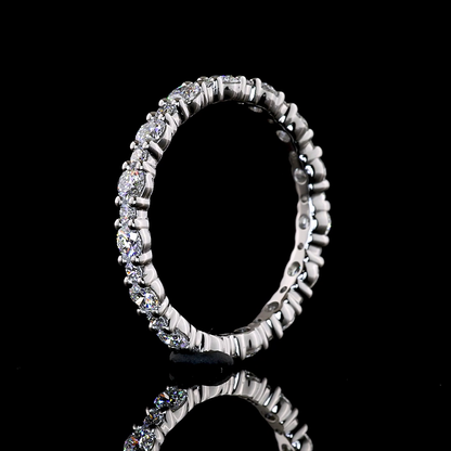 1.08 CTTW Round Lab Grown Diamond Full Eternity Sz. 7 (E Color and VS1 Clarity)