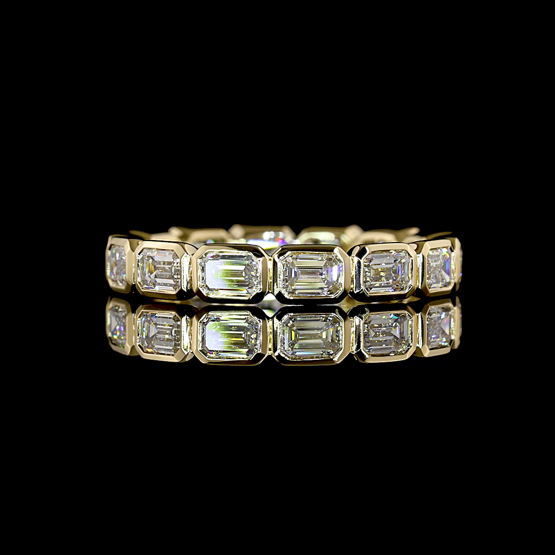 1.90 CTTW Emerald Lab Grown Diamond Full Eternity Sz. 6 (E Color and VS1 Clarity)