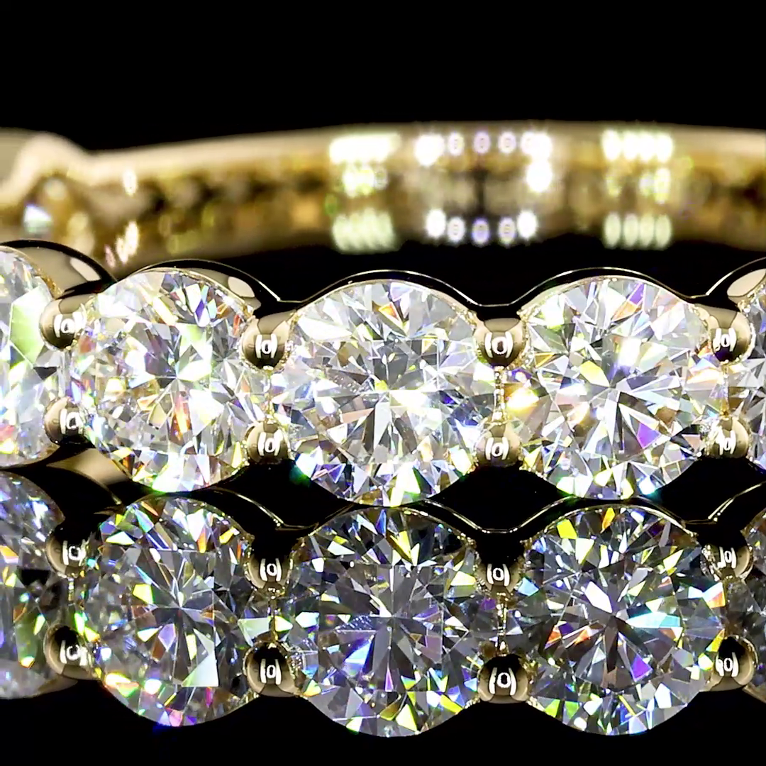 1.95 CTTW Round Lab Diamond 3/4 Eternity Band Sz. 6.5 14k Yellow Gold (E/F Color and VS1/VS/VS2 Clarity)