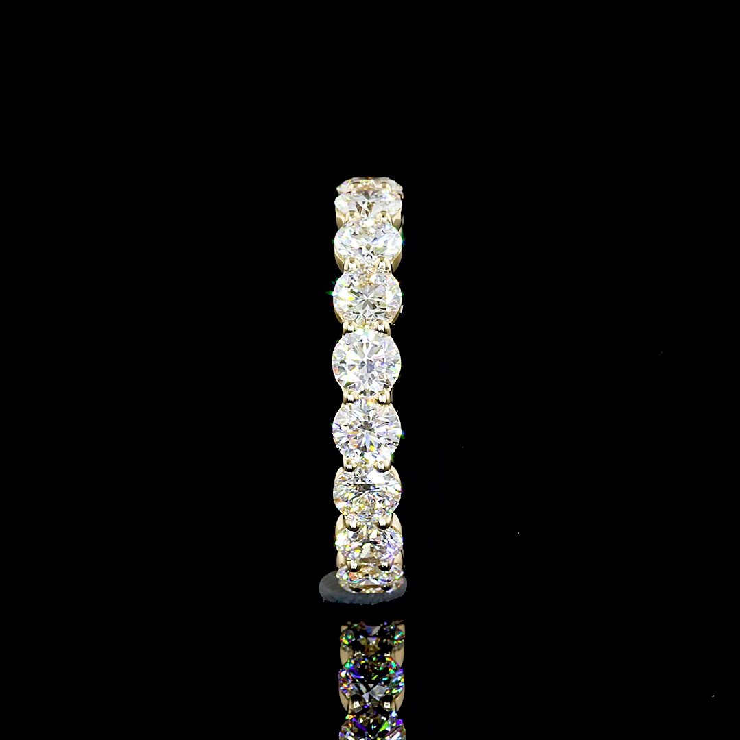 1.95 CTTW Round Lab Diamond 3/4 Eternity Band Sz. 6.5 14k Yellow Gold (E/F Color and VS1/VS/VS2 Clarity)