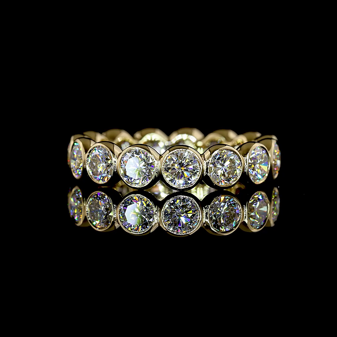 3.22 CTTW Round Lab Grown Diamond Full Eternity Sz. 6 (E Color and VS1 Clarity)