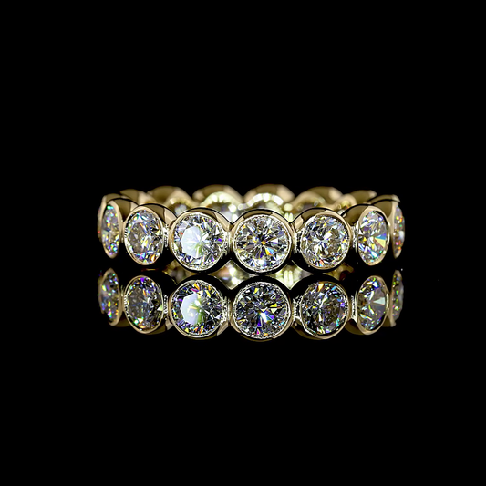 3.22 CTTW Round Lab Grown Diamond Full Eternity Sz. 6 (E Color and VS1 Clarity)