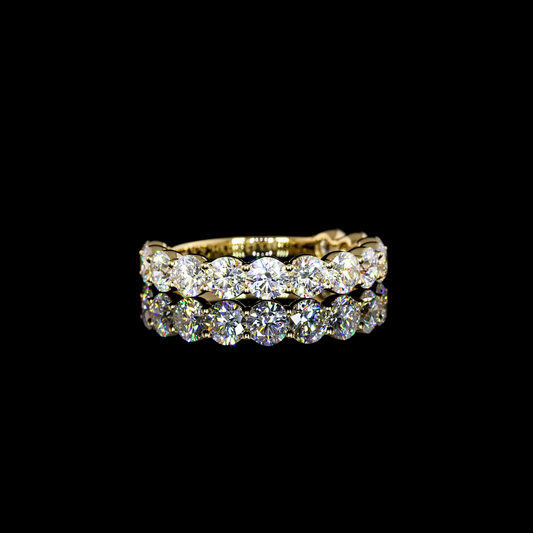 1.95 CTTW Round Lab Diamond 3/4 Eternity Band Sz. 6 14k Yellow Gold (E Color and VS1/VS Clarity)