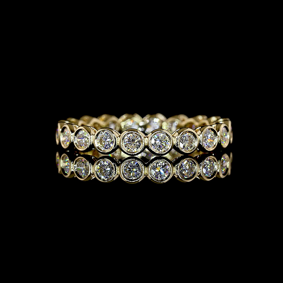0.88 CTTW Round Lab Grown Diamond Full Eternity Sz. 5.5 (E Color and VS1 Clarity)