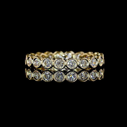 0.88 CTTW Round Lab Grown Diamond Full Eternity Sz. 5.5 (E Color and VS1 Clarity)