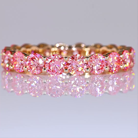 2.39 CTTW Round Lab Grown Diamond Full Eternity Sz. 5.5 (FV.P Color and VS2 Clarity)