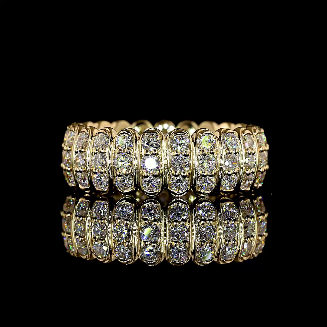 1.81 CTTW Round Lab Grown Diamond Full Eternity Sz. 6.5 (E Color and VS1 Clarity)