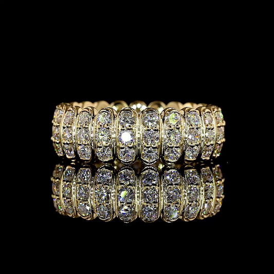 1.81 CTTW Round Lab Grown Diamond Full Eternity Sz. 6.5 (E Color and VS1 Clarity)