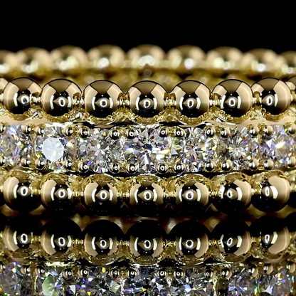 0.88 CTTW Round Lab Grown Diamond Full Eternity Sz. 6.5 (E Color and VS1 Clarity)