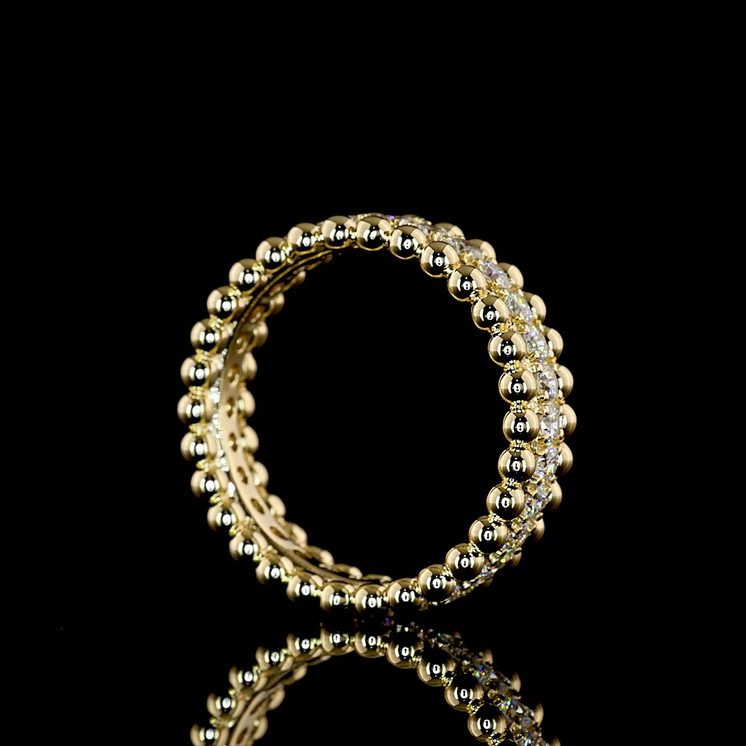 0.88 CTTW Round Lab Grown Diamond Full Eternity Sz. 6.5 (E Color and VS1 Clarity)