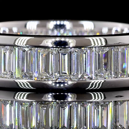 1.22 CTTW Bag Lab Grown Diamond Half Eternity Band Sz. 5 (E Color and VS1 Clarity)