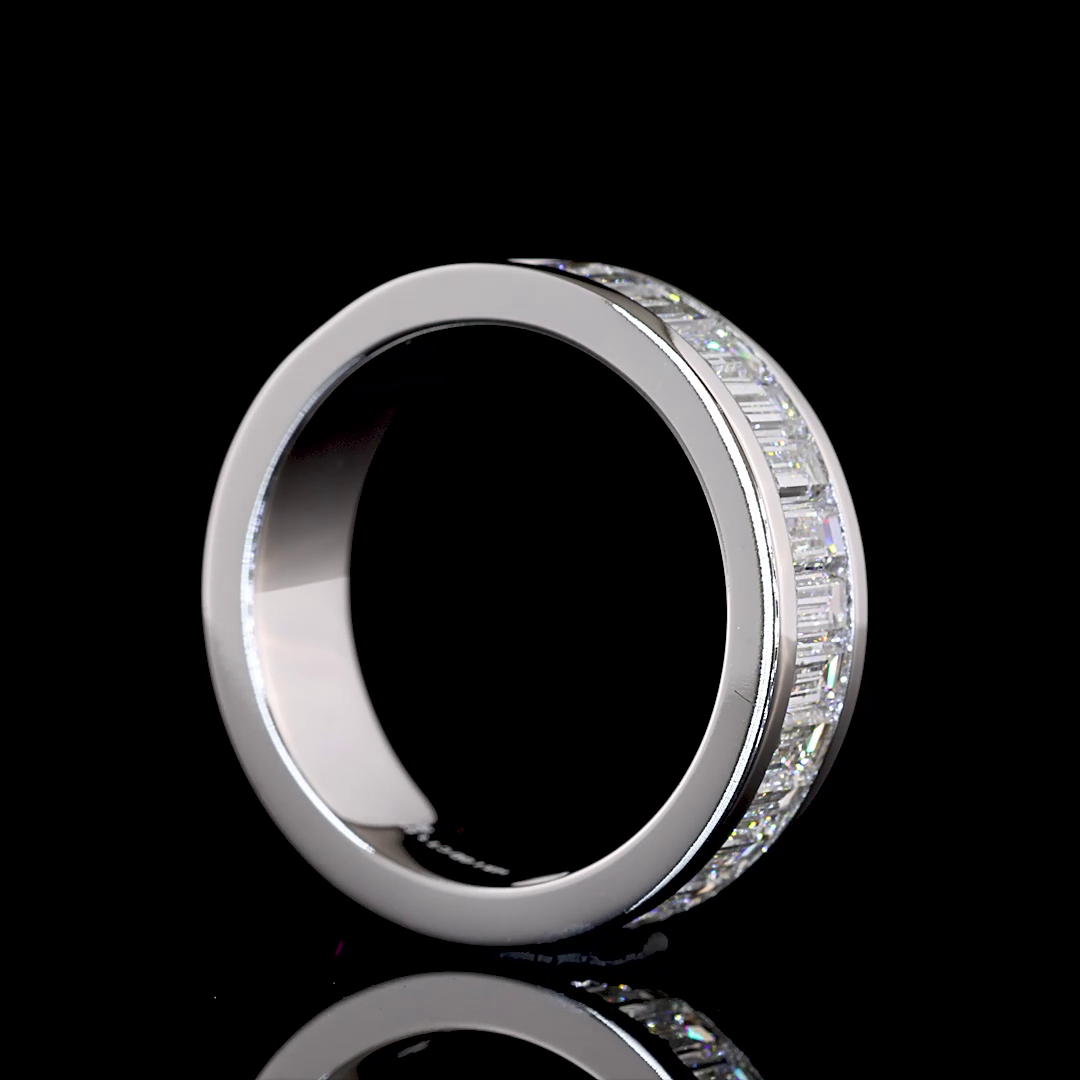 1.22 CTTW Bag Lab Grown Diamond Half Eternity Band Sz. 5 (E Color and VS1 Clarity)